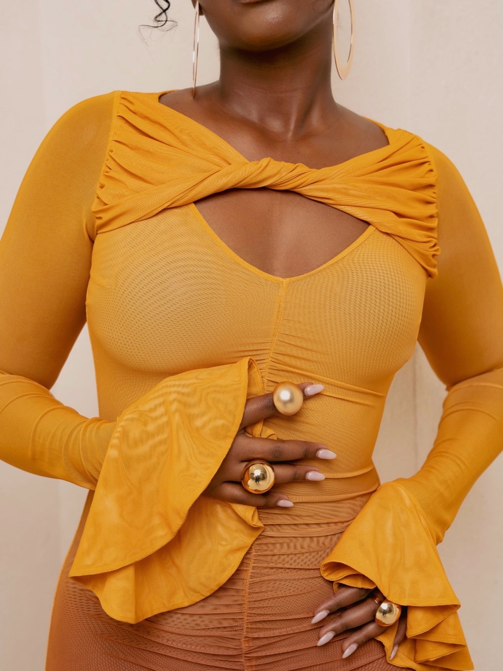 OFUURE SOL HI-LOW RUFFLE DRESS - Picture 8 of 16